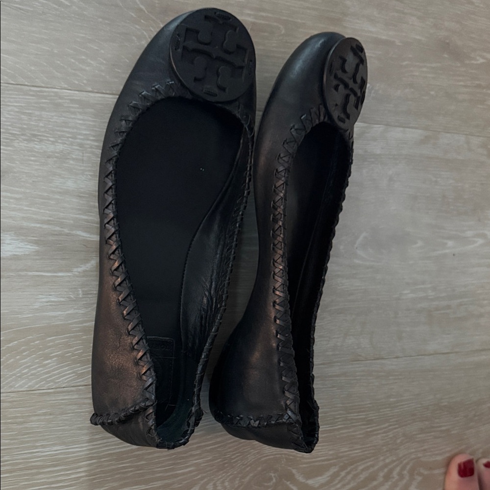 Tory Burch Black Leather Loafers